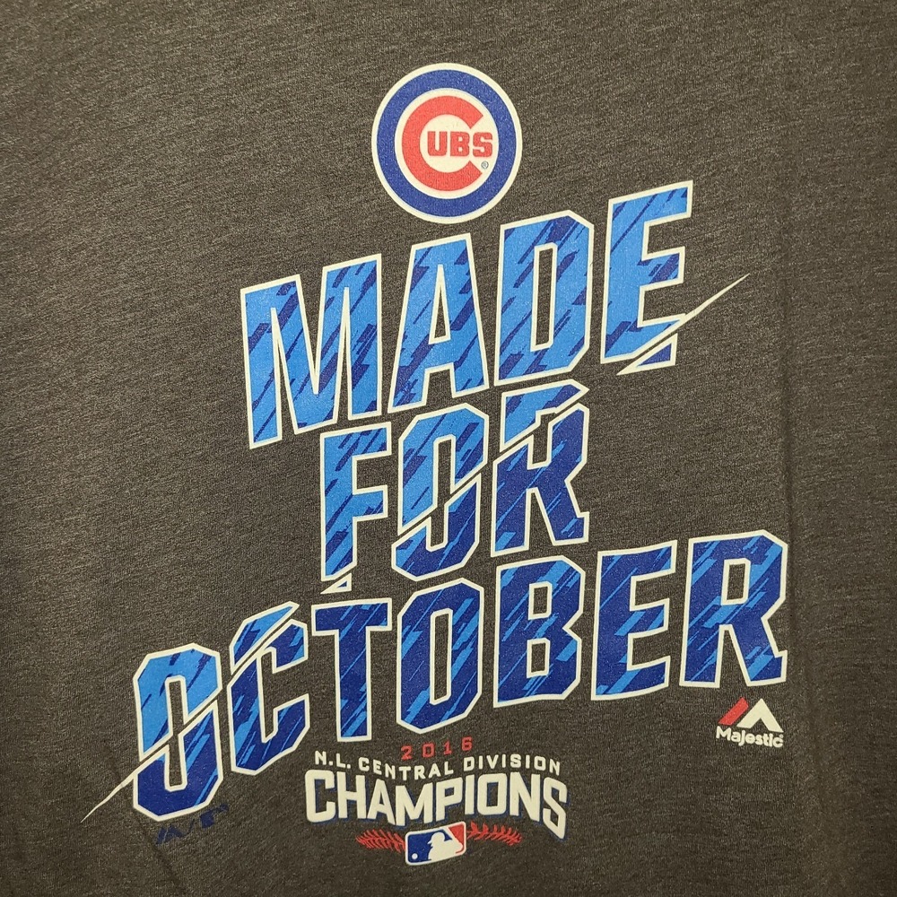 MLB Chicago Cubs ~ Postseason 2016 T-Shirt Men's Size L ☆ NL Central Div Champs